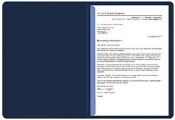 Anschreiben einer Bewerbung in einer Bewerbungsmappe Bewerbung schreiben: Anschreiben
