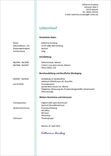 Muster Lebenslauf
